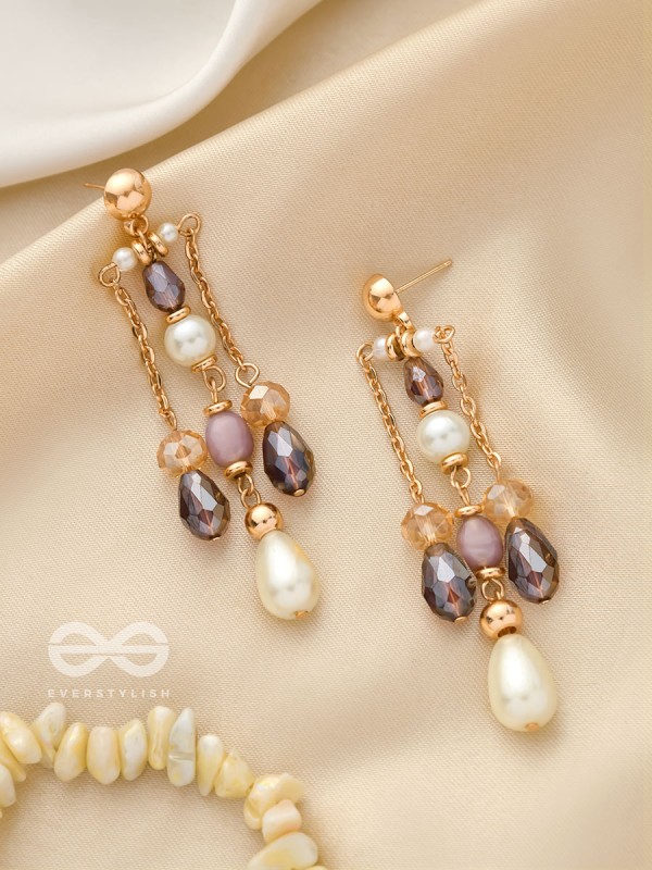 The Crystal Chandelier- Golden Embellished Earrings