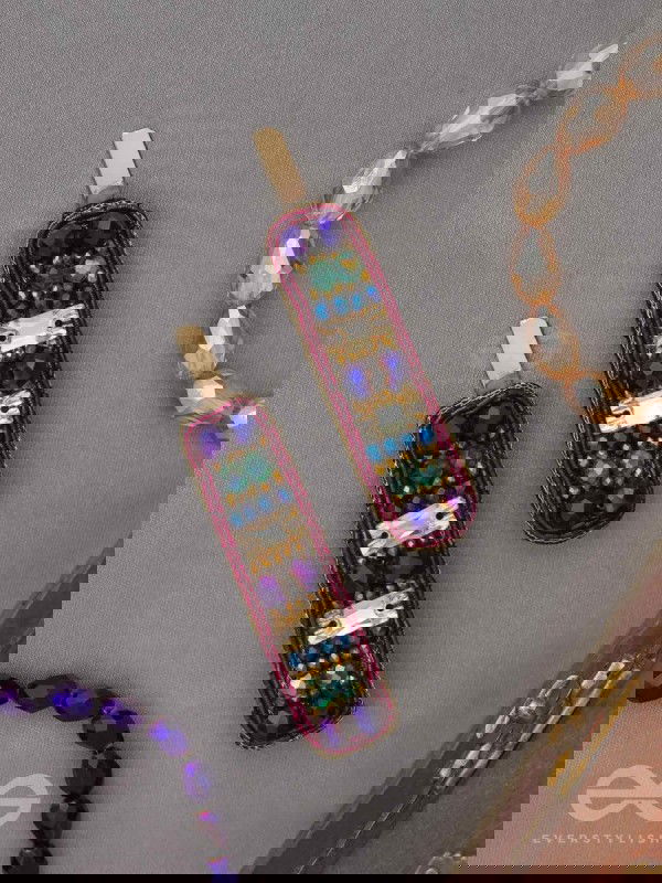 Amaanta- The Night Sky- Stones and Glass Beads Embroidered Hair Clips