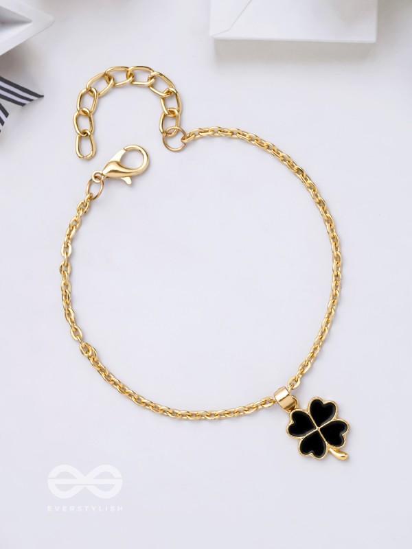 The Ebony Bud- Golden Embellished Bracelet