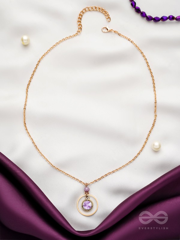 The Space Orbit- Golden Embellished Necklace With Anti-Tarnish Coating