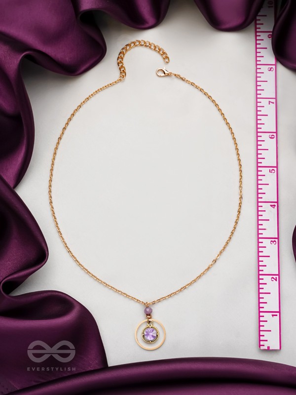 The Space Orbit- Golden Embellished Necklace With Anti-Tarnish Coating