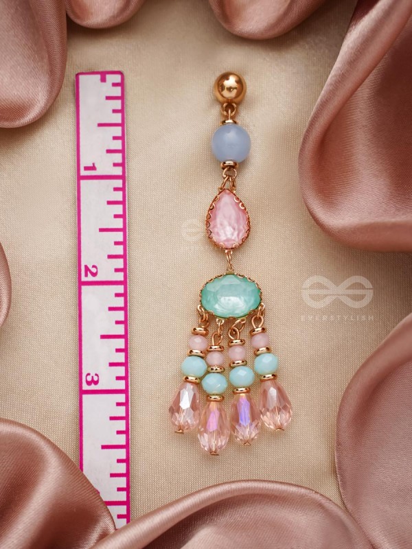 The Dazzling Drizzle- Golden Embellished Earrings