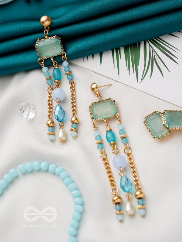 The Golden Dew- Golden Embellished Earrings