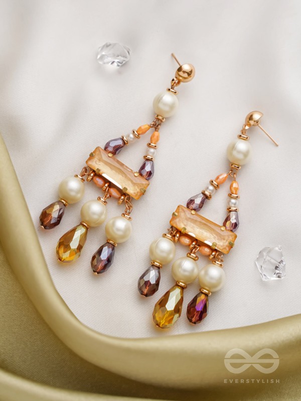 The Honeybunch- Golden Embellished Earrings