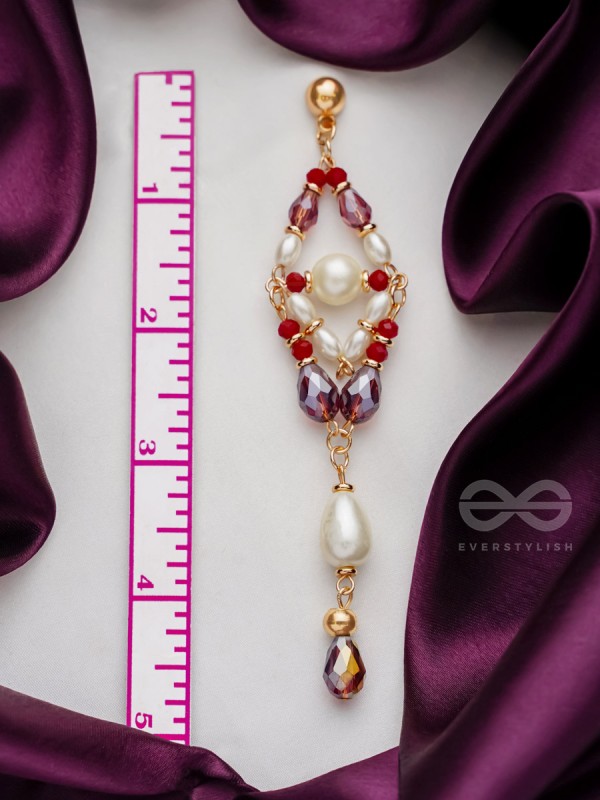 The Flower Swing- Golden Embellished Earrings