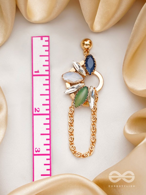 The Floral Vine- Golden Embellished Earrings