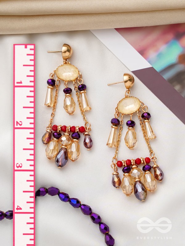 The Spring Fever- Golden Embellished Earrings