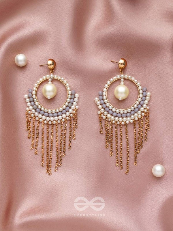 The Gold Dust- Golden Embellished Earrings