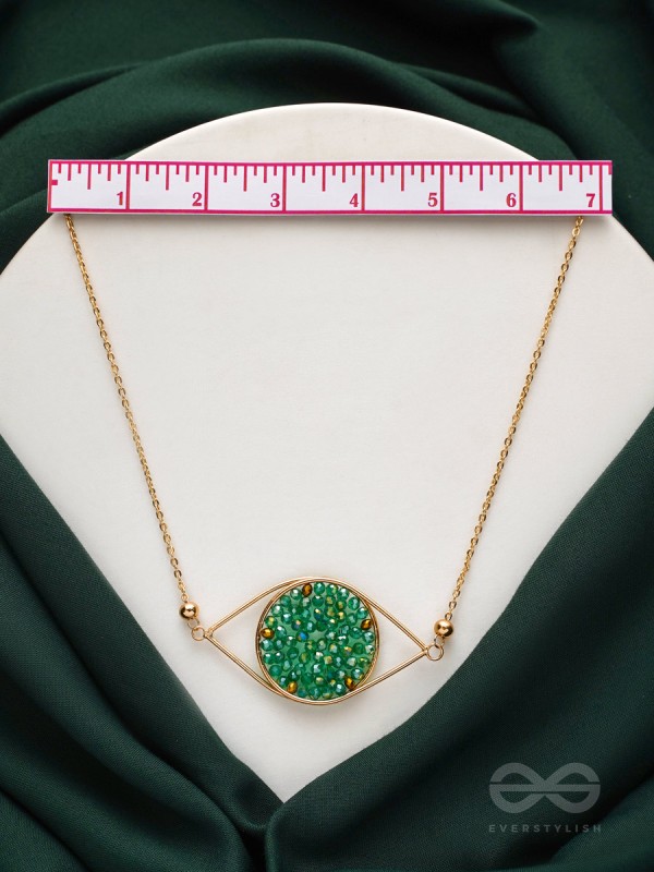 The Starry Eyed- Golden Embellished Necklace With Anti-Tarnish Coating 