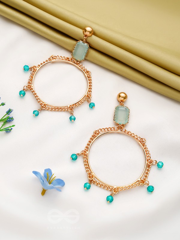 The Regal Ring- Golden Embellished Earrings