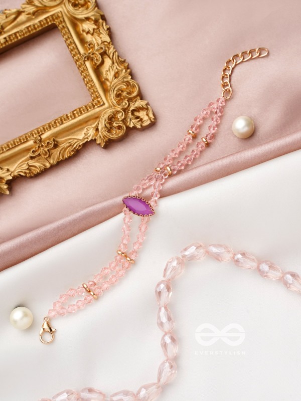 The Lavender Grove- Golden Embellished Bracelet