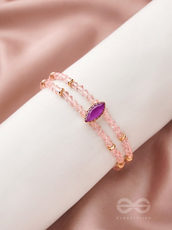The Lavender Grove- Golden Embellished Bracelet