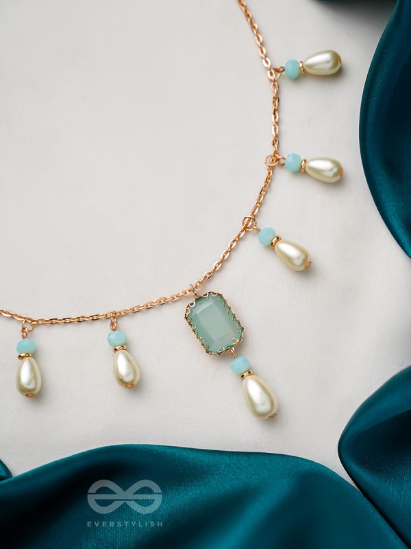 The Guardian Angels- Golden Pearl Necklace With Anti-Tarnish Coating