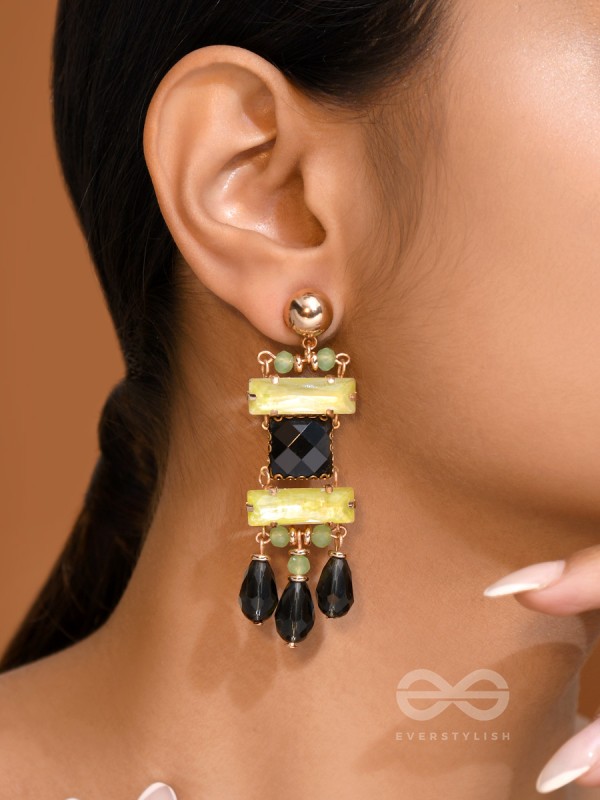 The Dark Tower- Golden Embellished Earrings