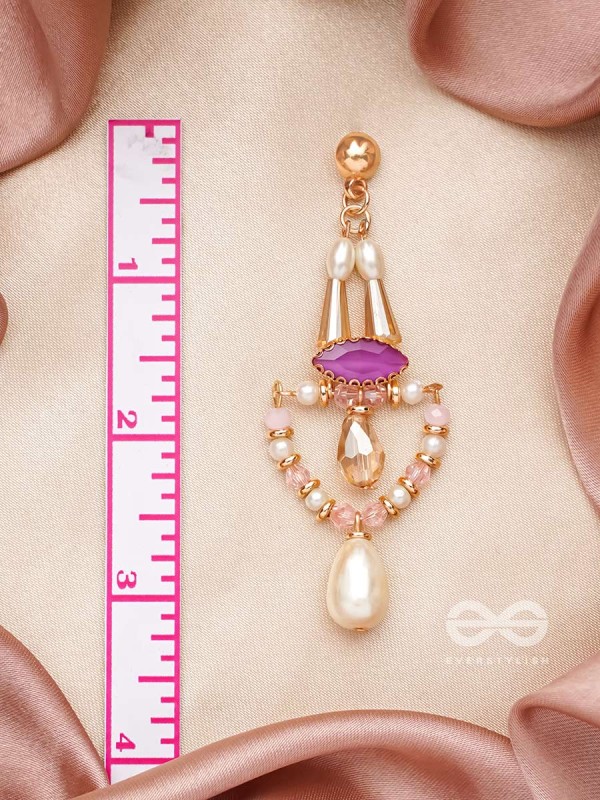 The Pearly Lilypad- Golden Embellished Earrings