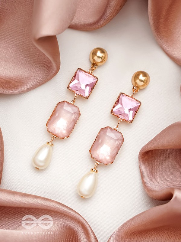 The Lady's Slipper Orchid- Golden Pearl Earrings