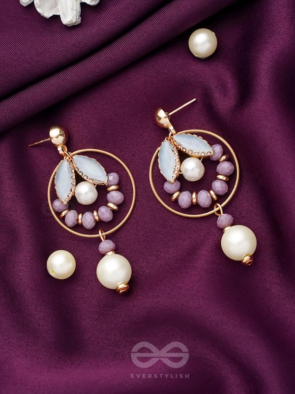The Orchid Garden- Golden Pearl Earrings