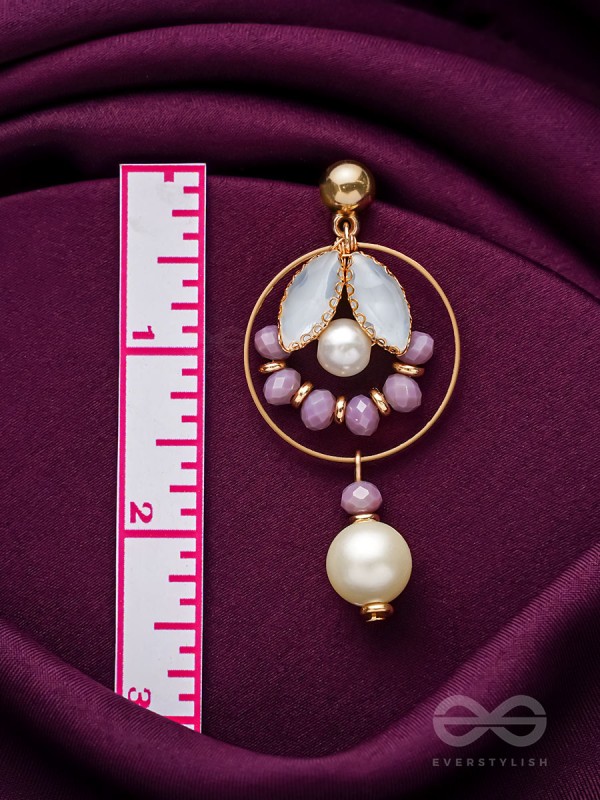 The Orchid Garden- Golden Pearl Earrings