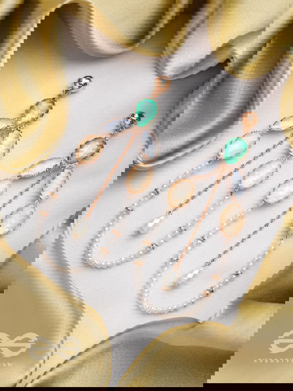 The Rainbow Vines- Golden Embellished Earrings