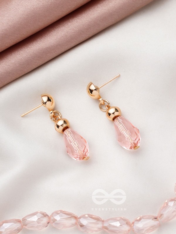The Coral Dew- Golden Beads Earrings