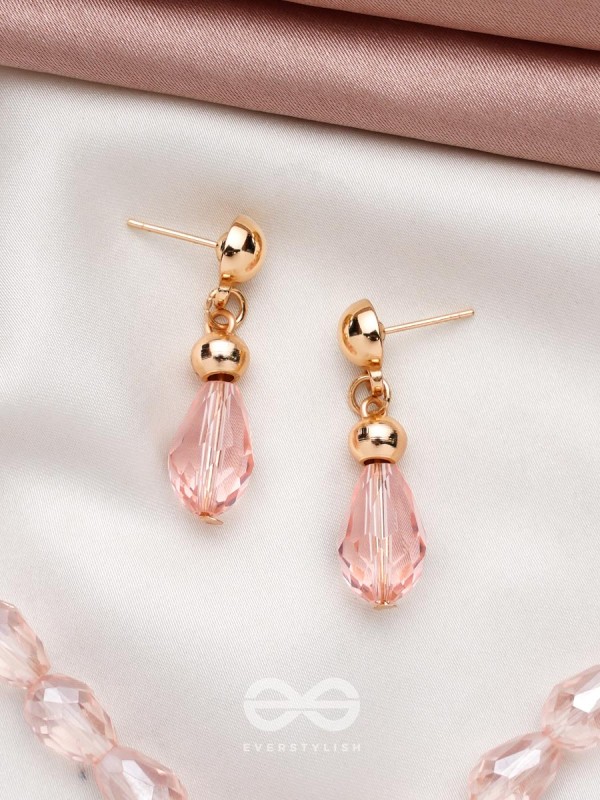 The Coral Dew- Golden Beads Earrings