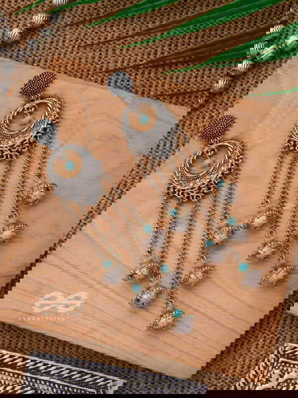 The Royal Glory- Oxidised Embellished Earrings