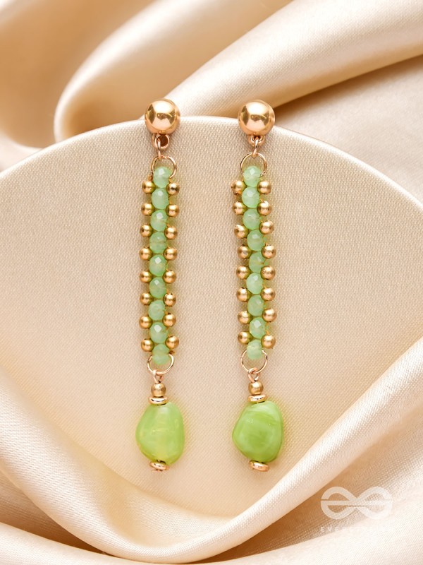 The Lime Tree- Golden Embellished Earrings
