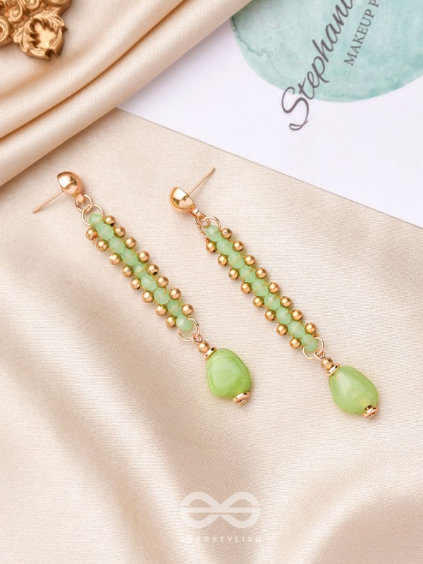 The Lime Tree- Golden Embellished Earrings