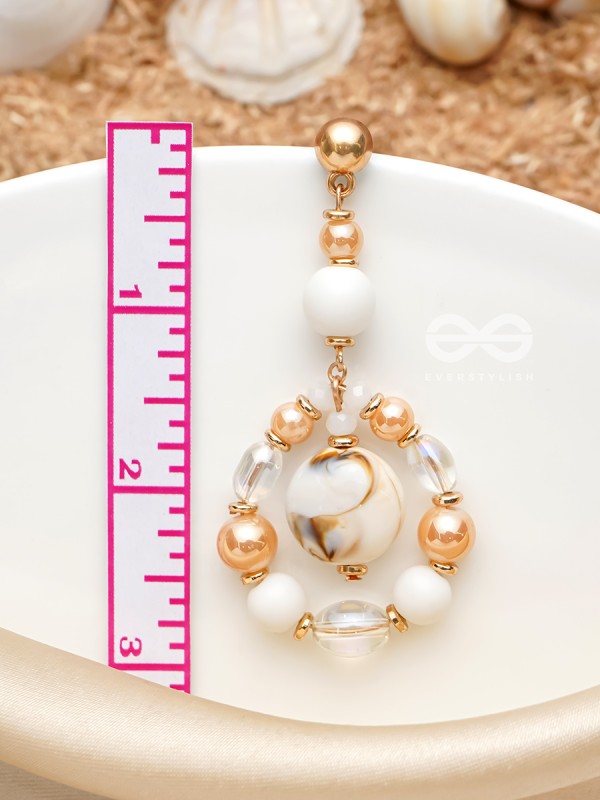 Sand n Shells- Golden Embellished Earrings