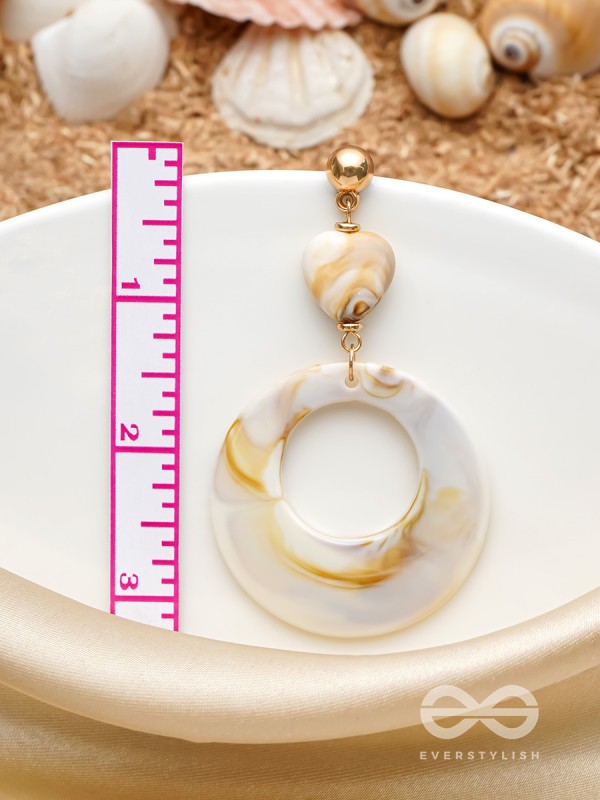 The 'Sea'sational- Golden Embellished Earrings