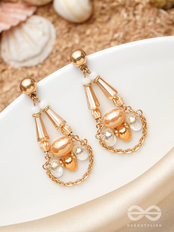 The Crystal Chandelier- Golden Embellished Earrings