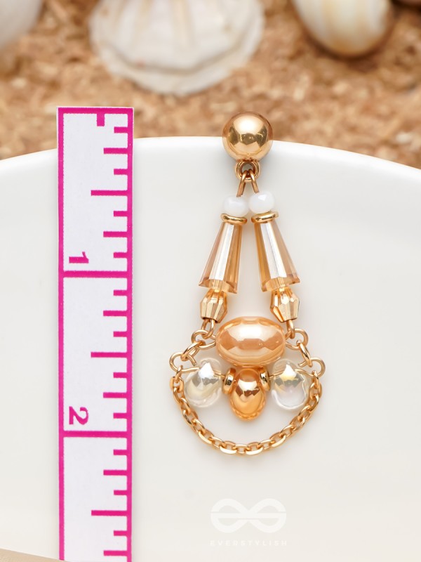 The Crystal Chandelier- Golden Embellished Earrings