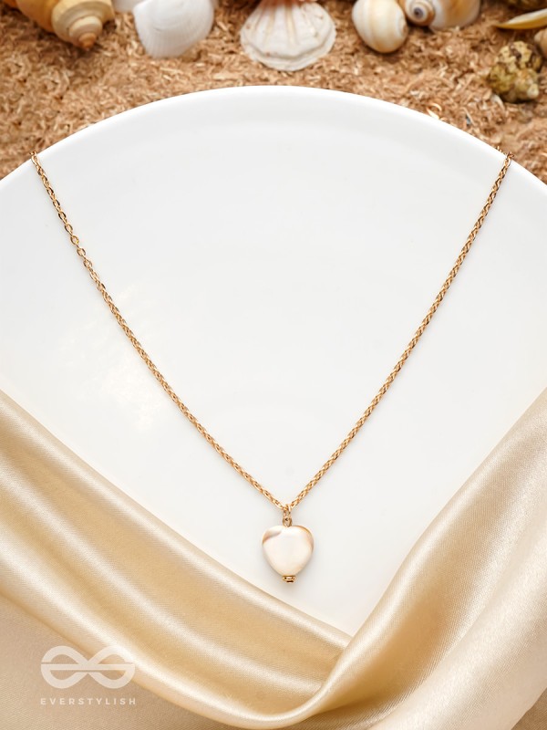 The Ivory Beach- Golden Embellished Necklace With Anti-Tarnish Coating
