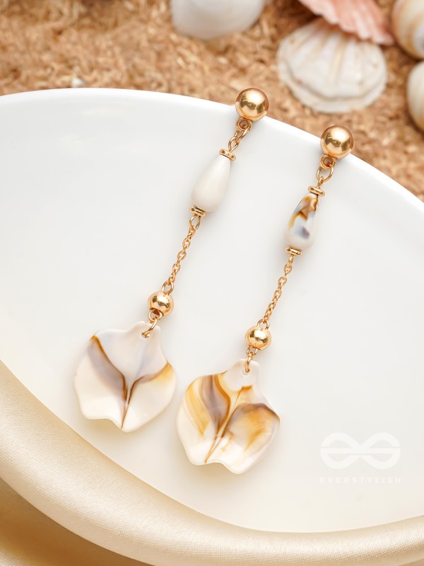The Beach Spirit- Golden Embellished Earrings