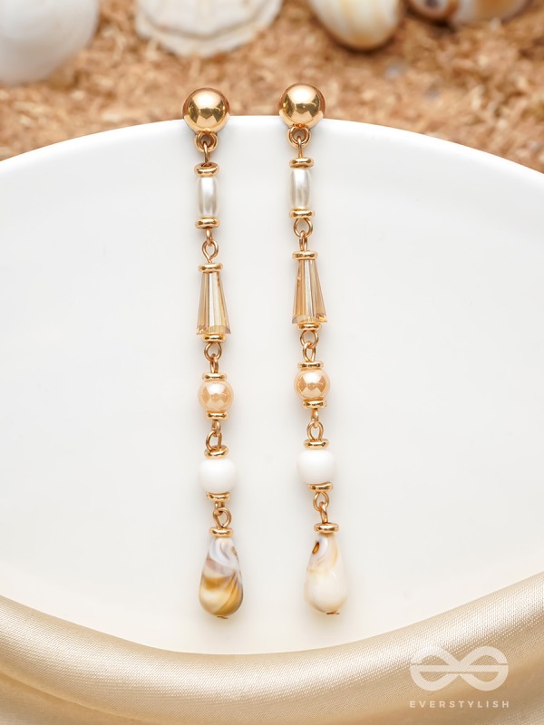 The Dewfall- Golden Embellished Earrings