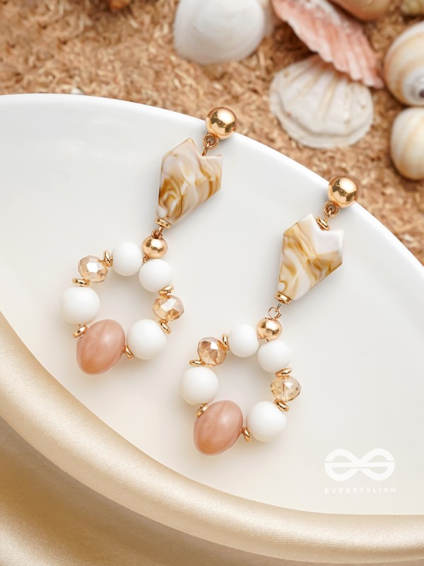 The Sea Jewels- Golden Embellished Earrings