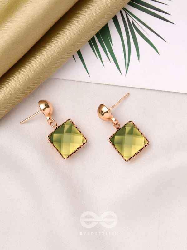 The Jade Box- Golden Embellished Earrings