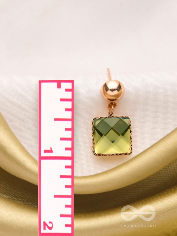 The Jade Box- Golden Embellished Earrings