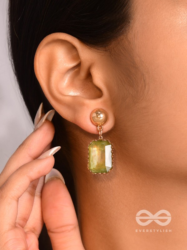The Forest of Enchantments- Golden Embellished Earrings