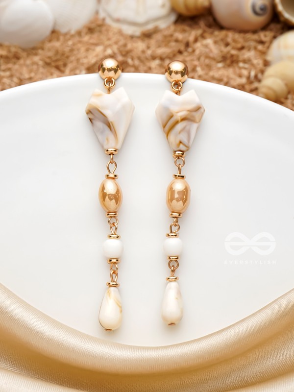 The Rope of Sand- Golden Embellished Earrings