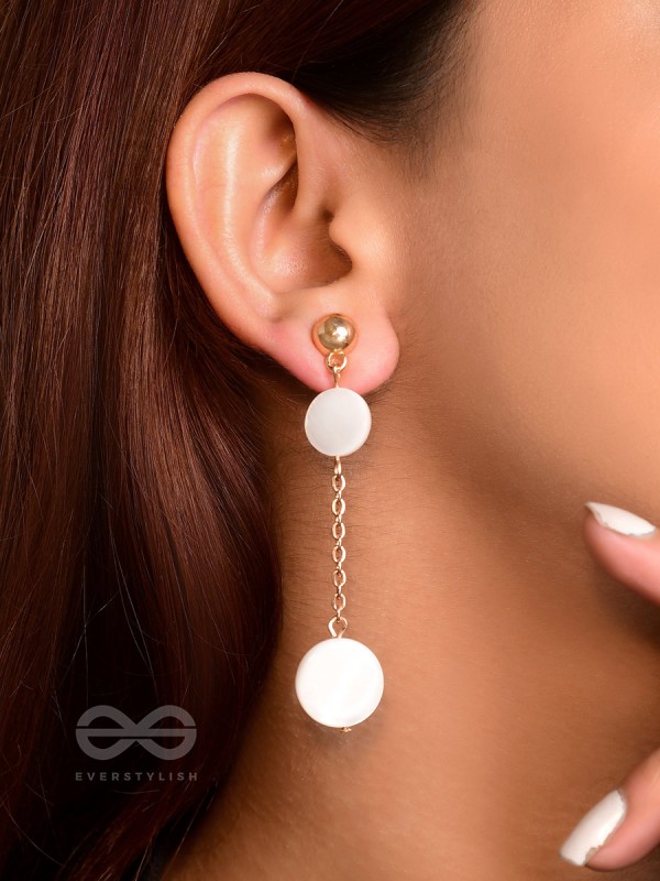 The Shell Shower- Golden Embellished Earrings