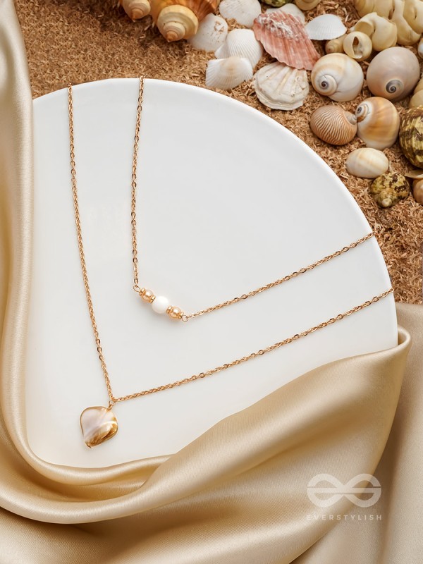 The Shellfish Wish- Golden Layered Necklace With Anti-Tarnish Coating