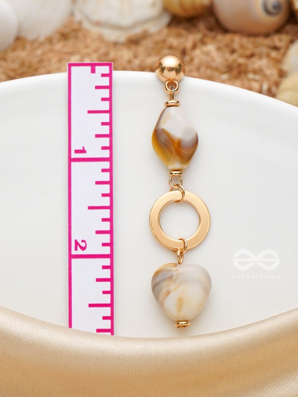 The 'Shell'abration- Golden Embellished Earrings