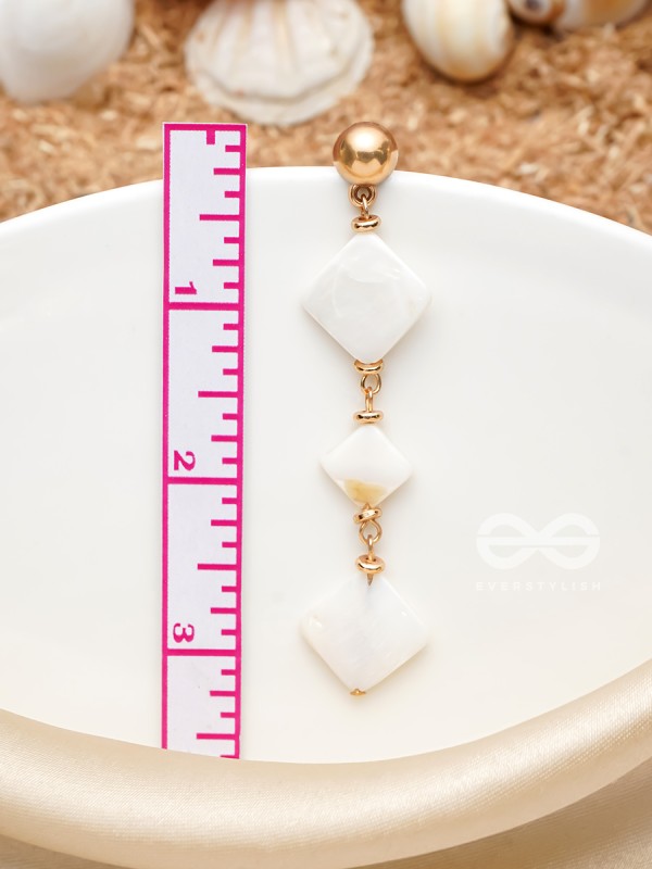 The Beach Vibes- Golden Embellished Earrings