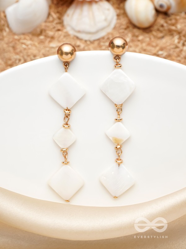 The Beach Vibes- Golden Embellished Earrings
