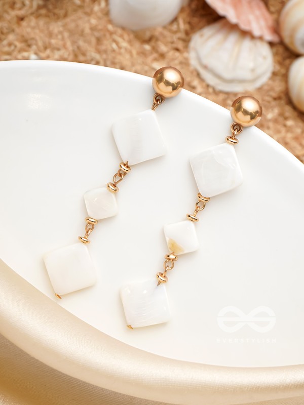 The Beach Vibes- Golden Embellished Earrings