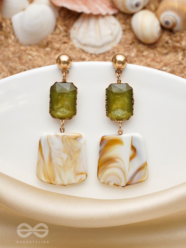 The Sandy Feet- Golden Embellished Earrings