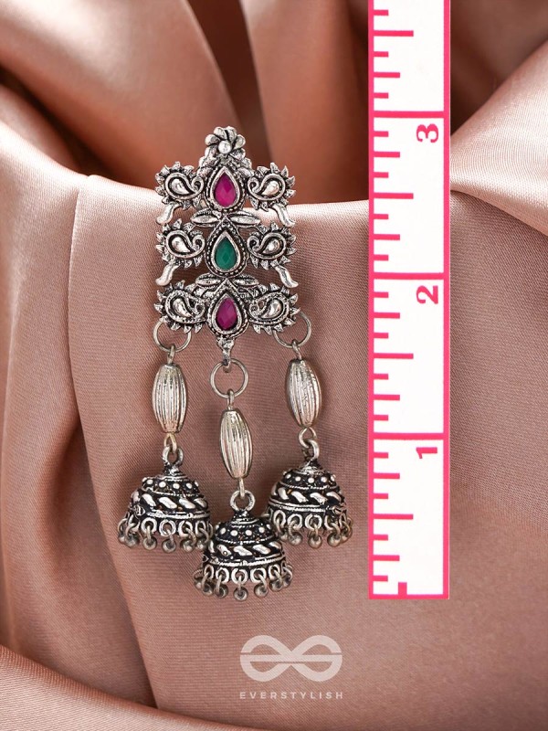 The Splendid Shrine- Oxidised Jhumka Earrings