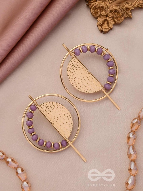 The Golden Sunburst- Golden Beads Earrings