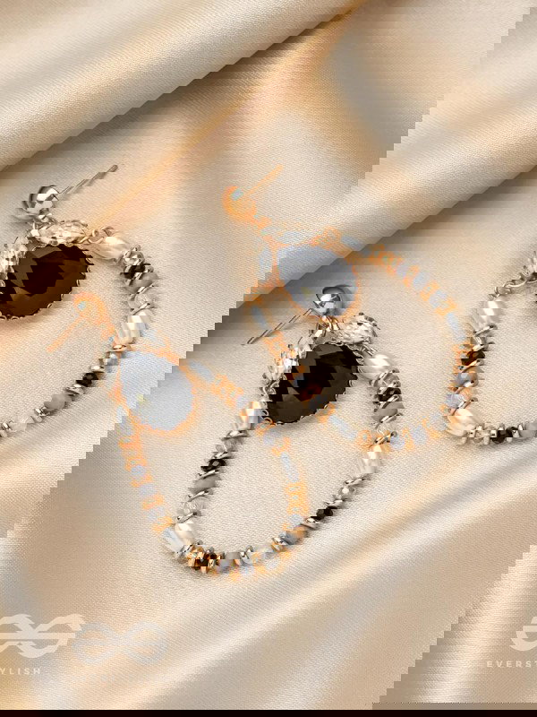 The Dusky Dazzle- Golden Embellished Earrings